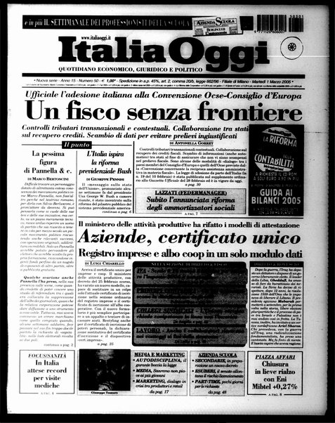 Italia oggi : quotidiano di economia finanza e politica